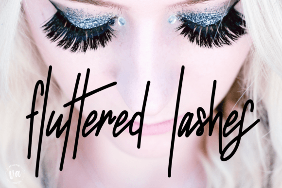 Fluttered Lashes Font - Featured Image