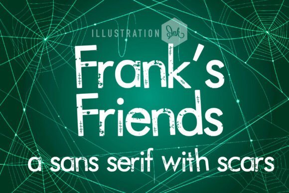 Frank's Friends Distressed Font - Featured Image