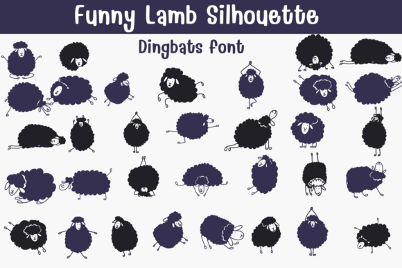 Funny Lamb Silhouette Font - Featured Image