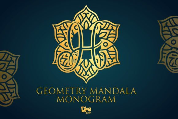 Geometry Mandala Monogram Font - Featured Image