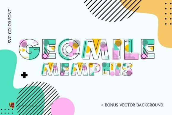 Geomile Memphis Font - Featured Image
