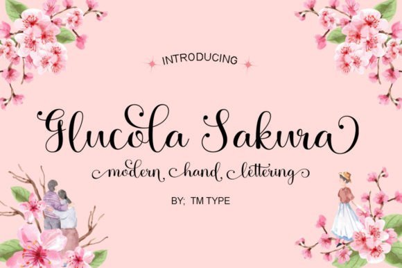 Glucola Sakura Font - Featured Image