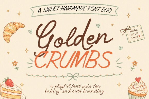 Golden Crumbs Font - Featured Image
