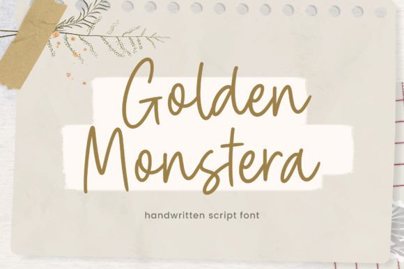 Golden Monstera Font - Featured Image