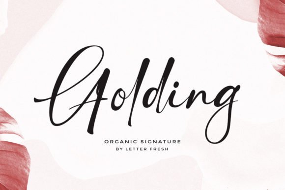 Golding Signature Font - Featured Image