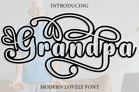 Grandpa Outline Font - Featured Image