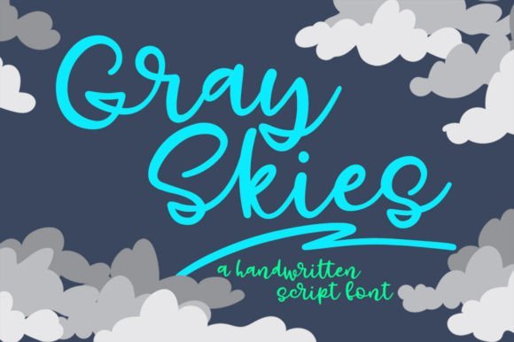 Gray Skies Font - Featured Image