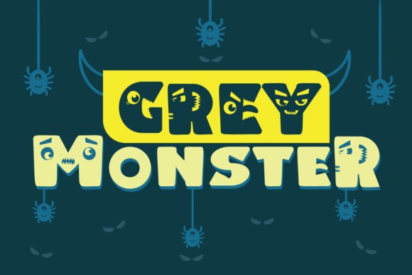 Grey Monster Font - Featured Image