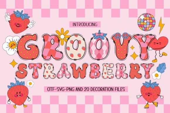 Groovy Strawberry Font - Featured Image