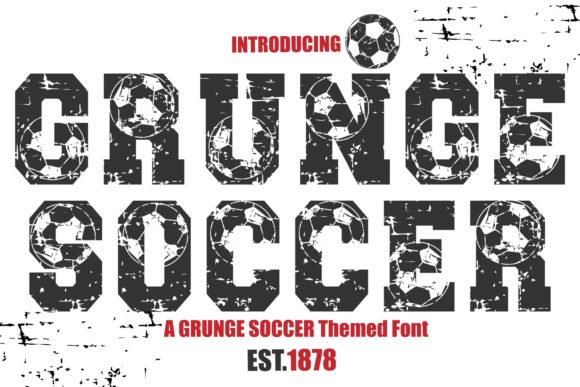Grunge Soccer Font - Featured Image