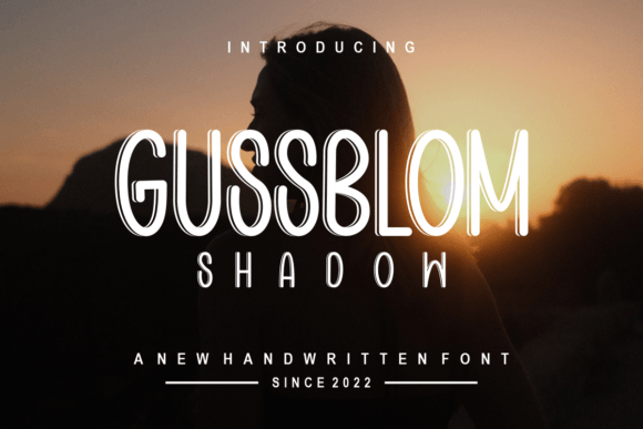 Gussblom Shadow Font - Featured Image