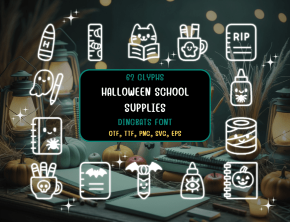 Halloweenschoolsupplies Regular Font - Featured Image