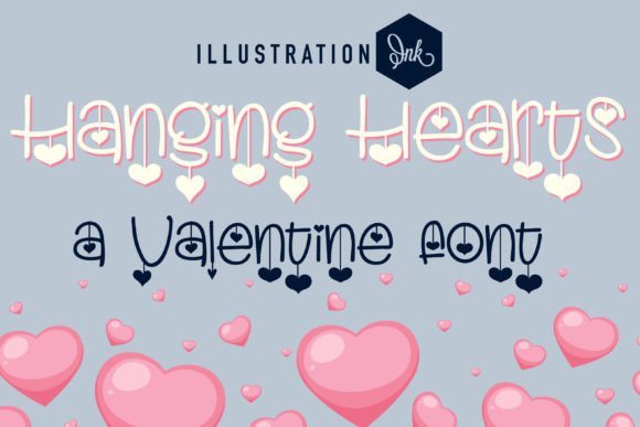 Hanging Hearts Font - Featured Image
