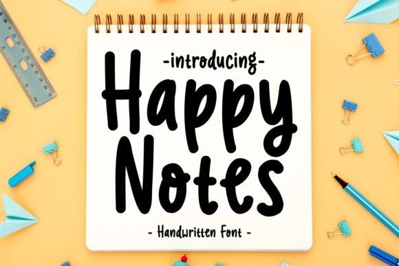 Happy Notes Font - Featured Image