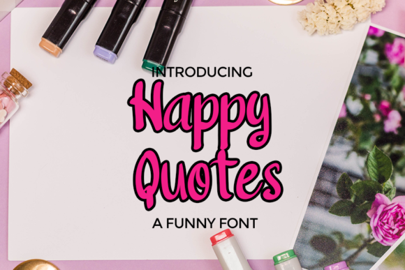 Happy Quotes Font - Featured Image