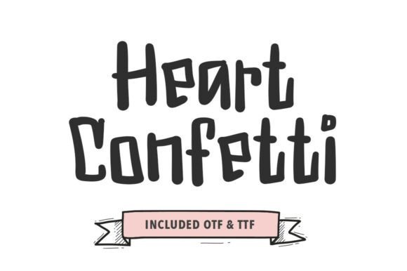 Heart Confetti Font - Featured Image
