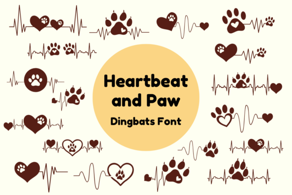 Heartbeat and Paw Font - Featured Image