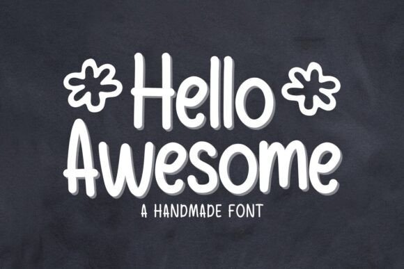 Hello Awesome Font - Featured Image