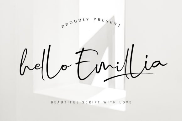 Hello Emillia Font - Featured Image