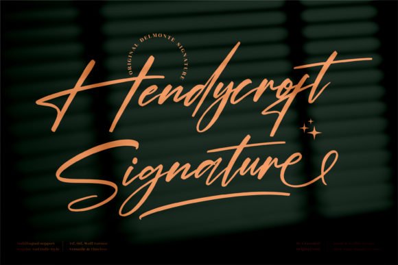Hendycroft Signature Font - Featured Image