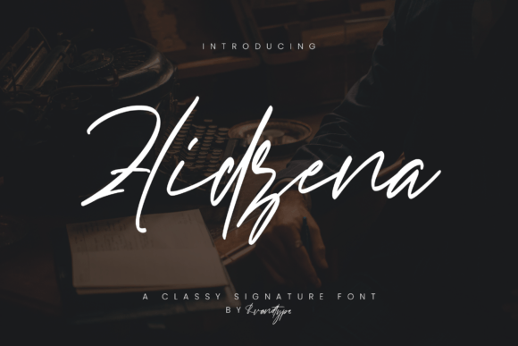 Hidzena Signature Font - Featured Image
