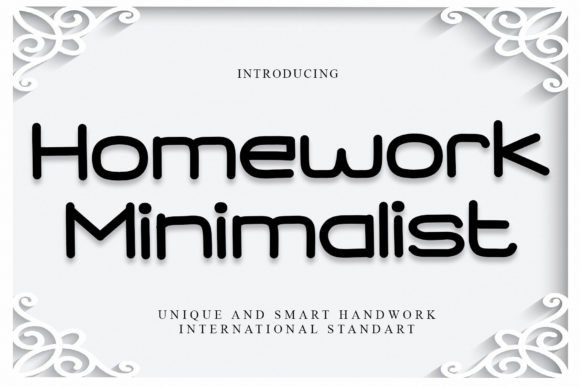 Homework Minimalist Font - Featured Image