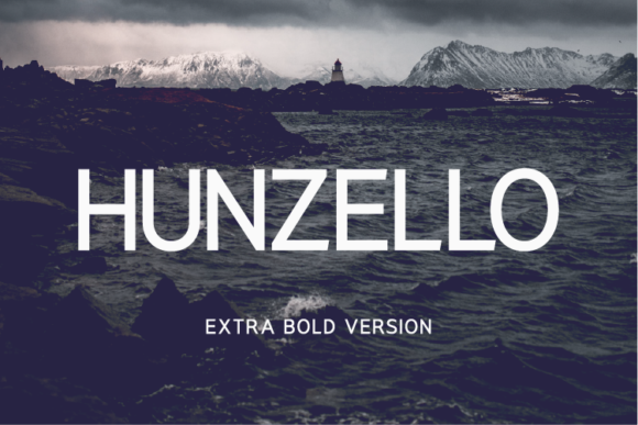 Hunzello Extra Bold Font - Featured Image