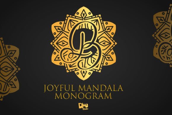 Joyful Mandala Monogram Font - Featured Image