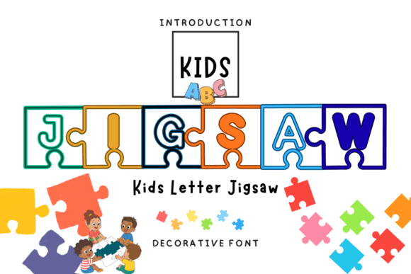 Kids Letter Jigsaw Font - Featured Image