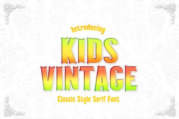 Kids Vintage Font - Featured Image