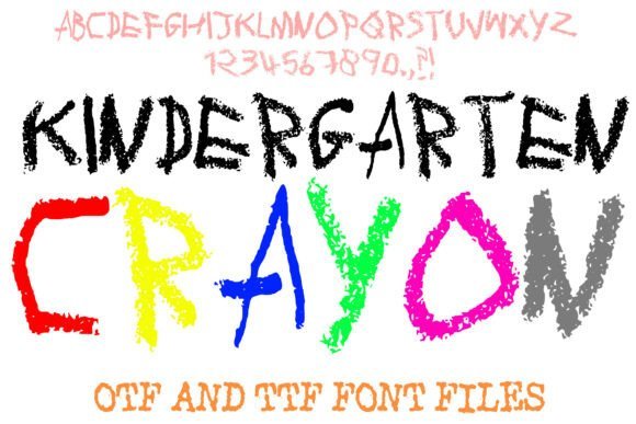 Kindergarten Crayon Font - Featured Image