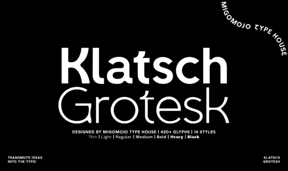 Klatsch Grotesk Font - Featured Image