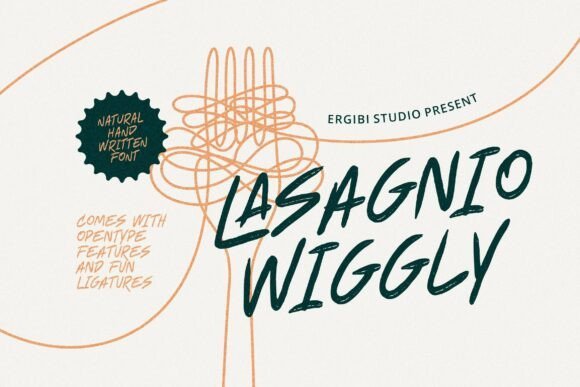 Lasagnio Wiggly Font - Featured Image