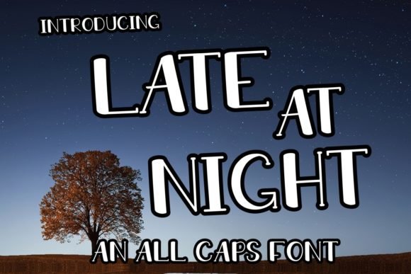 Late at Night Font - Featured Image