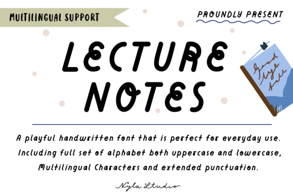 Lecture Note Font - Featured Image
