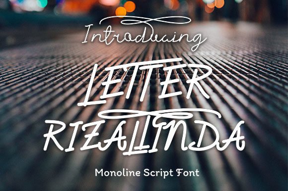 Letter Rizallinda Font - Featured Image