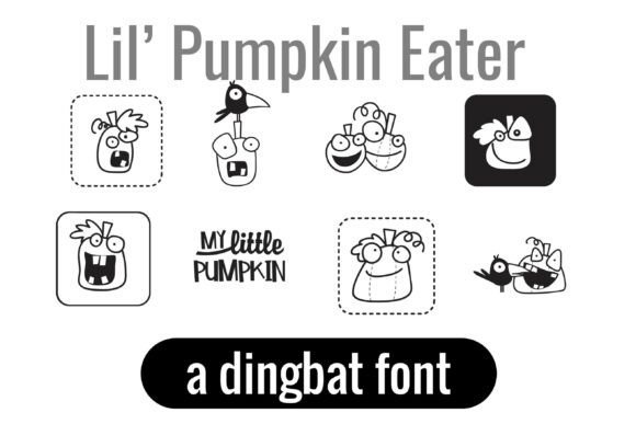 Lil' Pumpkin Eater Dingbats Font - Featured Image
