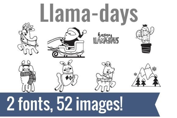 Llama-days Dingbats Font - Featured Image