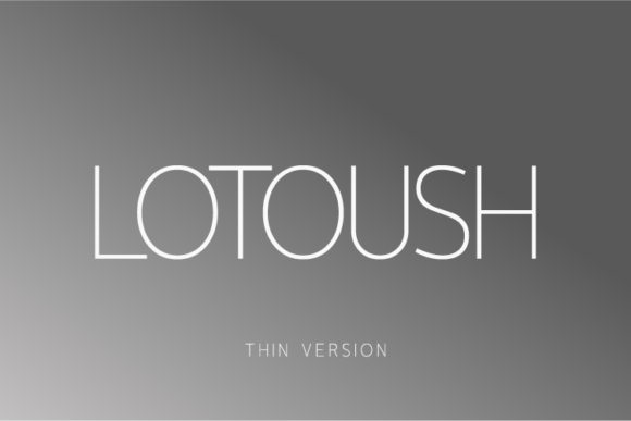 Lotoush Thin Font - Featured Image