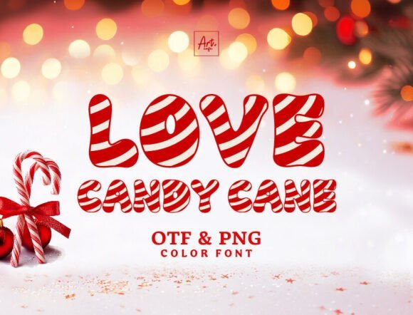Love Candy Cane Font - Featured Image