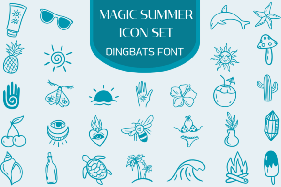 Magic Summer Icon Set Font - Featured Image