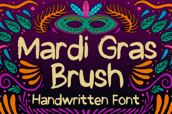 Mardi Gras Brush Font - Featured Image
