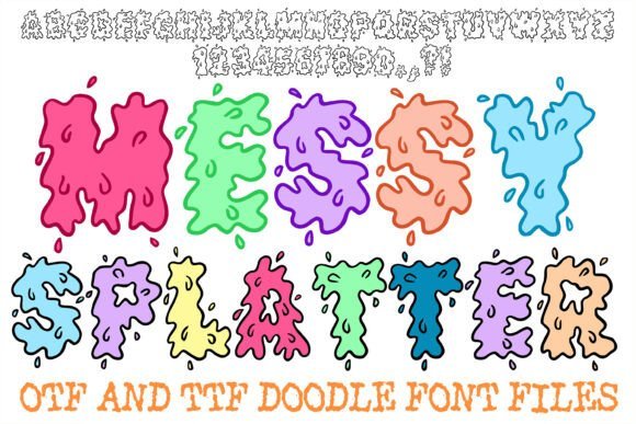Messy Splatter Font - Featured Image