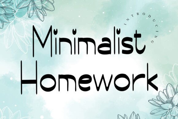 Minimalist Homework Font - Featured Image