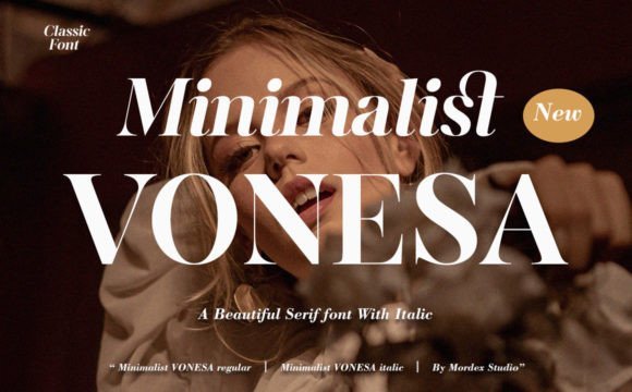 Minimalist Vonesa Font - Featured Image