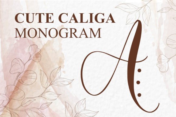 Monogram Cute Caliga Font - Featured Image
