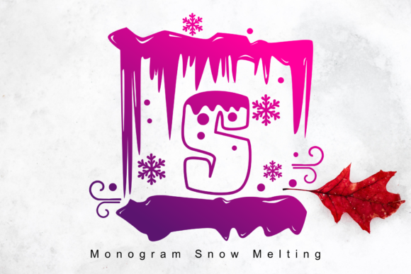 Monogram Snow Melting Font - Featured Image