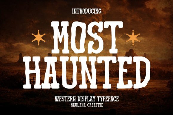 Most Haunted Western Display Typeface Font - Featured Image