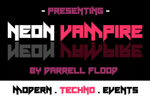 Neon Vampire Font - Featured Image