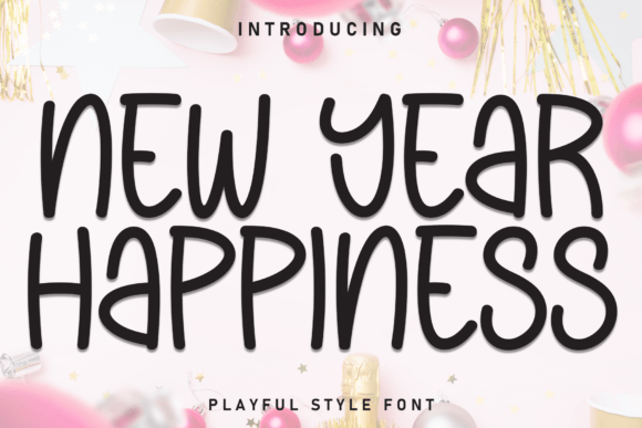 New Year Happiness Font - Featured Image